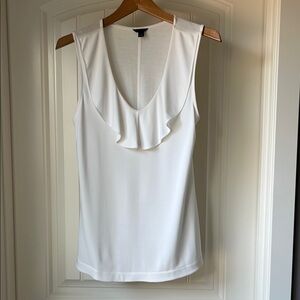 Ann Taylor ruffled neck tank